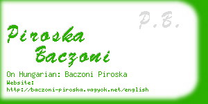 piroska baczoni business card